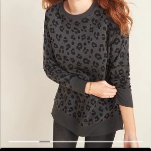 Old Navy Tunic Sweatshirt - leopard sz S